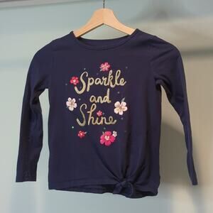 Carter's Kid Sparkle and Shine Navy Top Size 8
